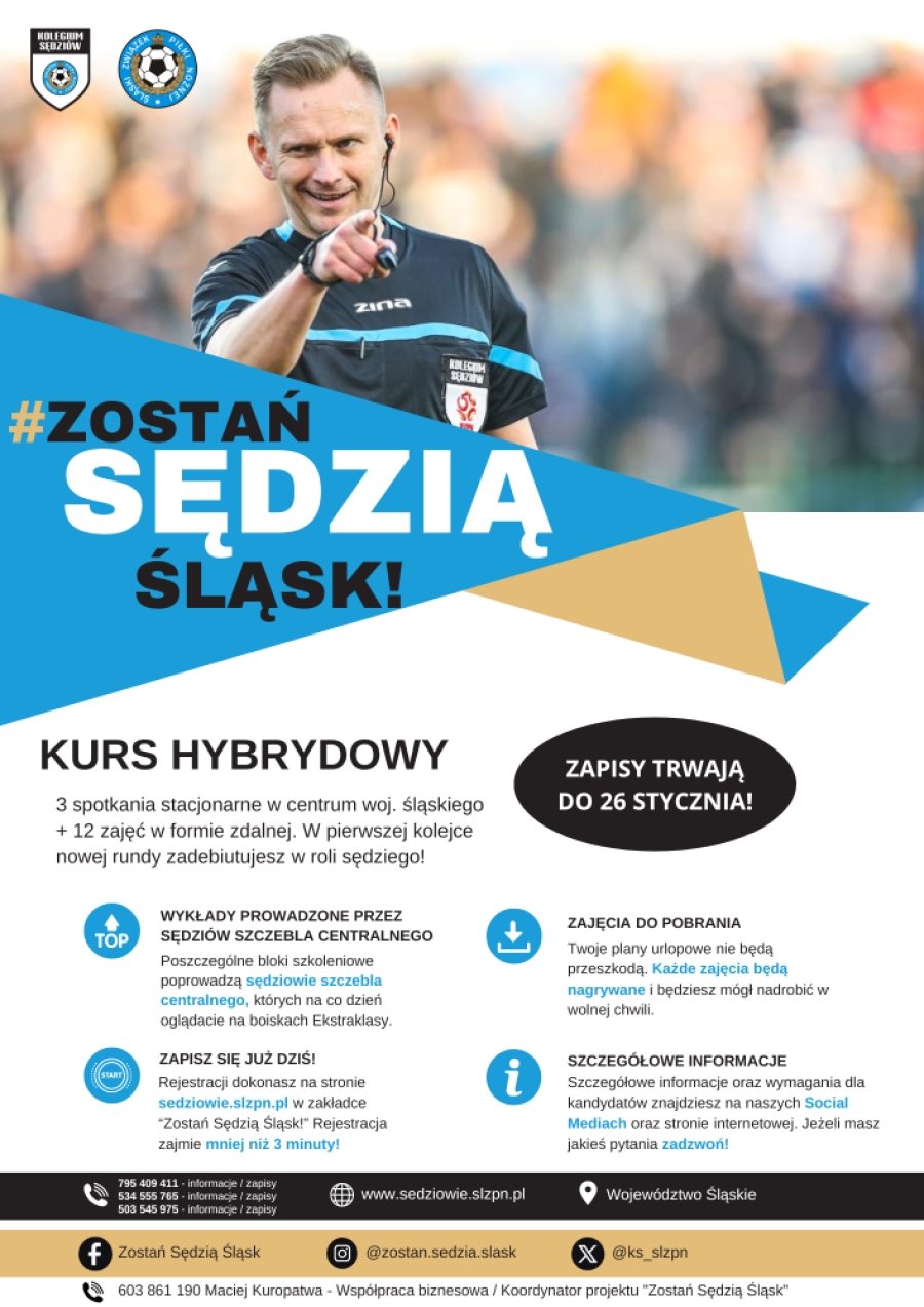 Kurs sędziowski - &quot;Zostań Sędzią Śląsk&quot;