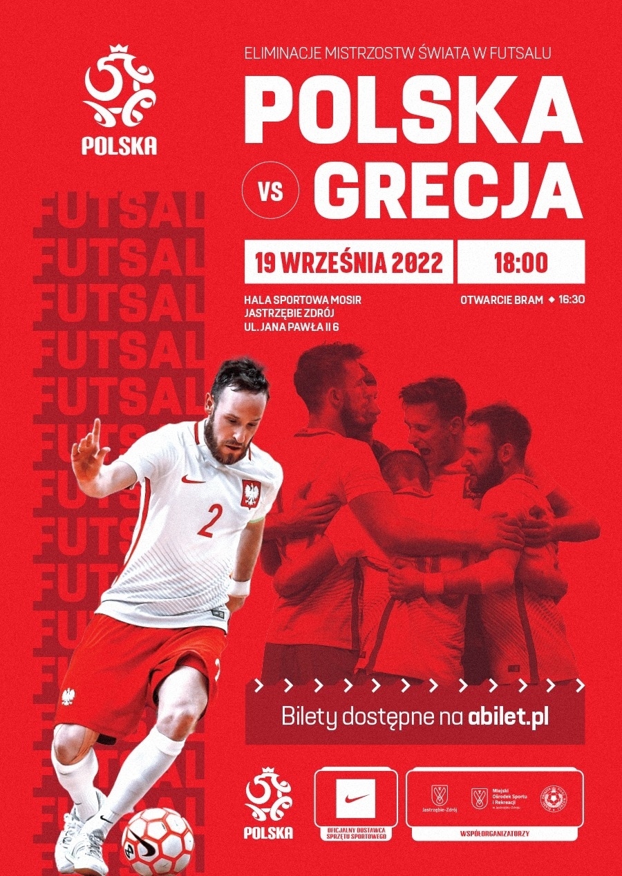 Eliminacje do Mistrzostw świata w Futsalu: Polska - Grecja (Hala Sportowa MOSiR w Jastrzębiu-Zdroju)